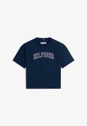 Tommy Hilfiger, LOGO JERSEY CREW NECK T-SHIRT - Μπλουζάκι με στάμπα - dark night navy