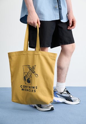 STAMP TOTE UNISEX - Bolso shopping - bourbon/black