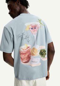 Bershka - SHORT SLEEVE - Print T-shirt - dark blue Thumbnail Image 1