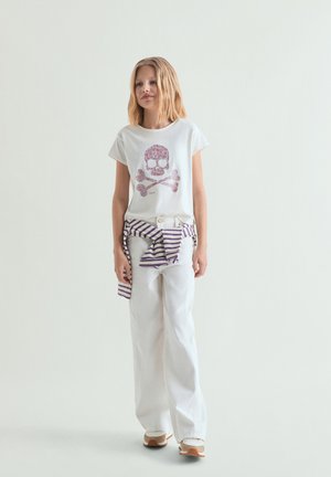 Scalpers, LEO SKULL TEE - Print T-shirt - white