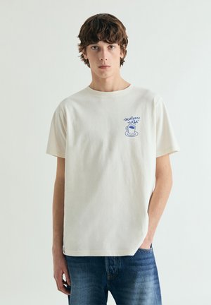 Scalpers CAFE TEE - T-shirts print - cream