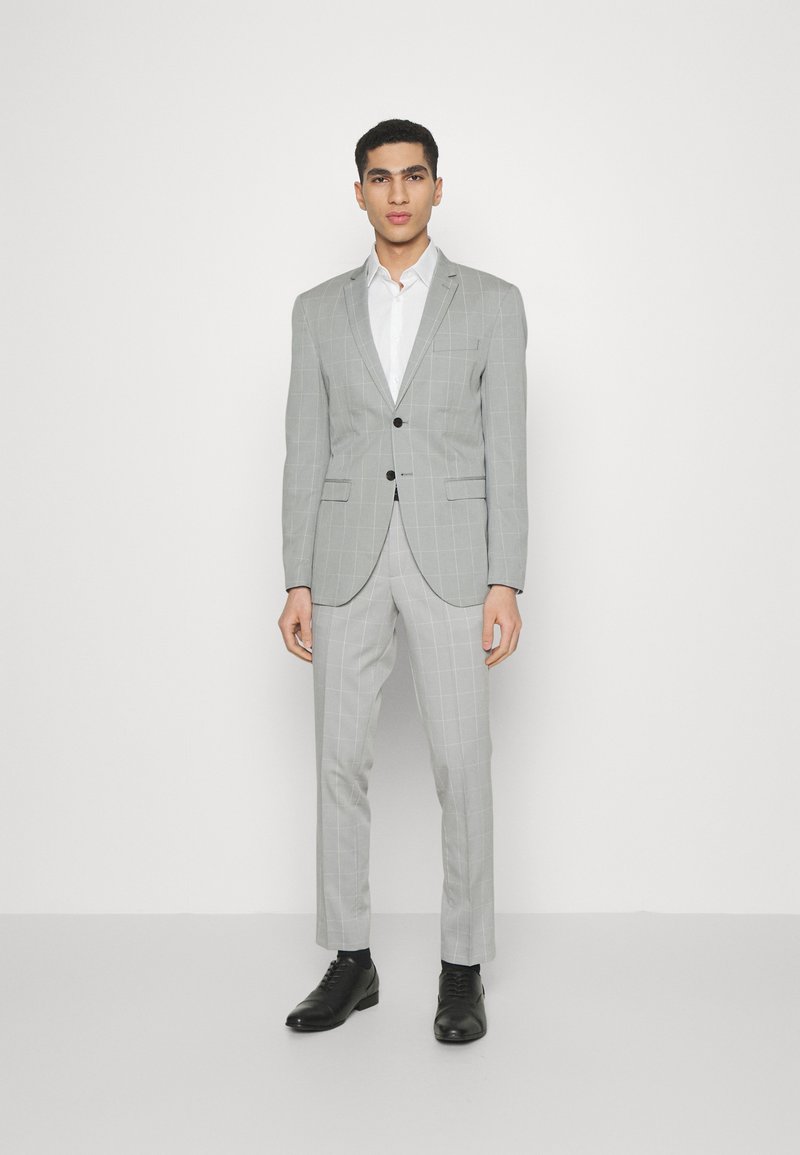 Jack & Jones PREMIUM JPRFRANCO CHECK - Suit - light gray/light grey -  Zalando.ie