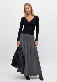 NA-KD Maglietta a manica lunga - black