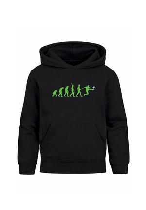 MoonWorks FUßBALL GESCHENK FUßBALLER FUßBALLFAN AUFDRUCK LUSTIG EVOLUTION - Kapuzenpullover - schwarz