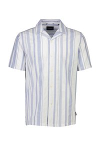 STRUCTURE STRIPE RESORT - Vapaa-ajan kauluspaita - lt blue