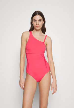 We Are We Wear ECO MARLEIGH ONE SHOULDER CONTROL - Maillot de bain - cerise