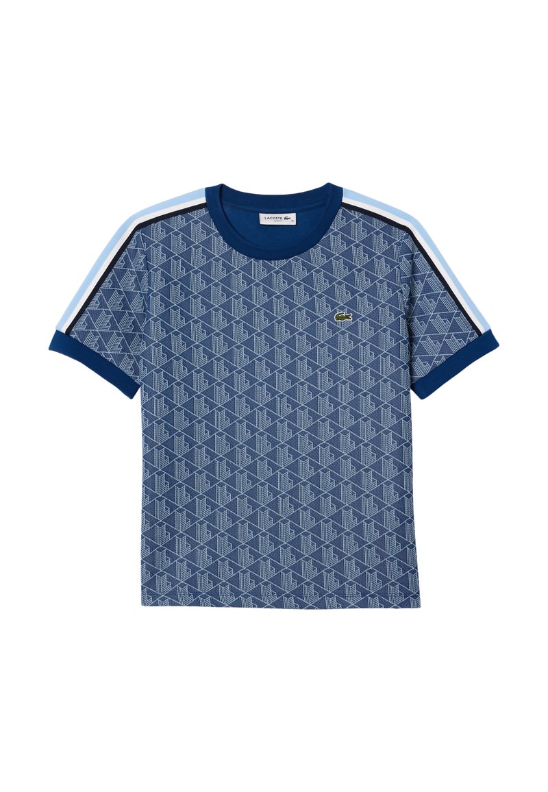 Lacoste T-shirt print blauw