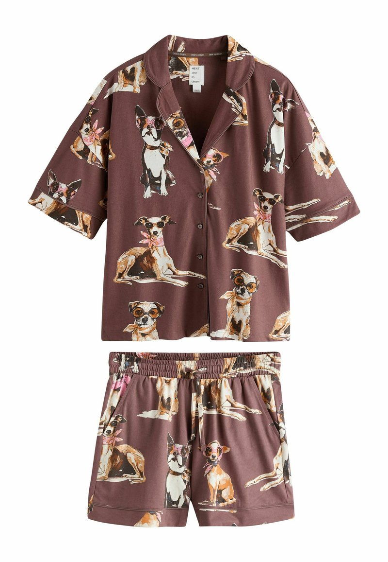 Next SET - Nattplagg set - mocha brown dogs/brun - Zalando.se