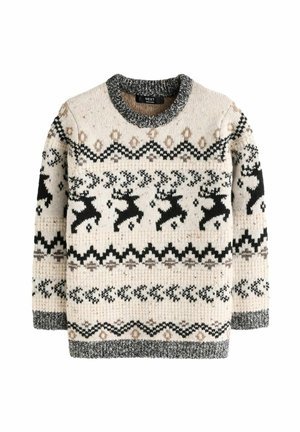 CHRISTMAS-REGULAR FIT - Jersey de punto - ecru fairisle