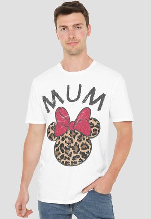 MINNIE MOUSE MOTHER'S DAY LEOPARD MUM - Print T-shirt - white