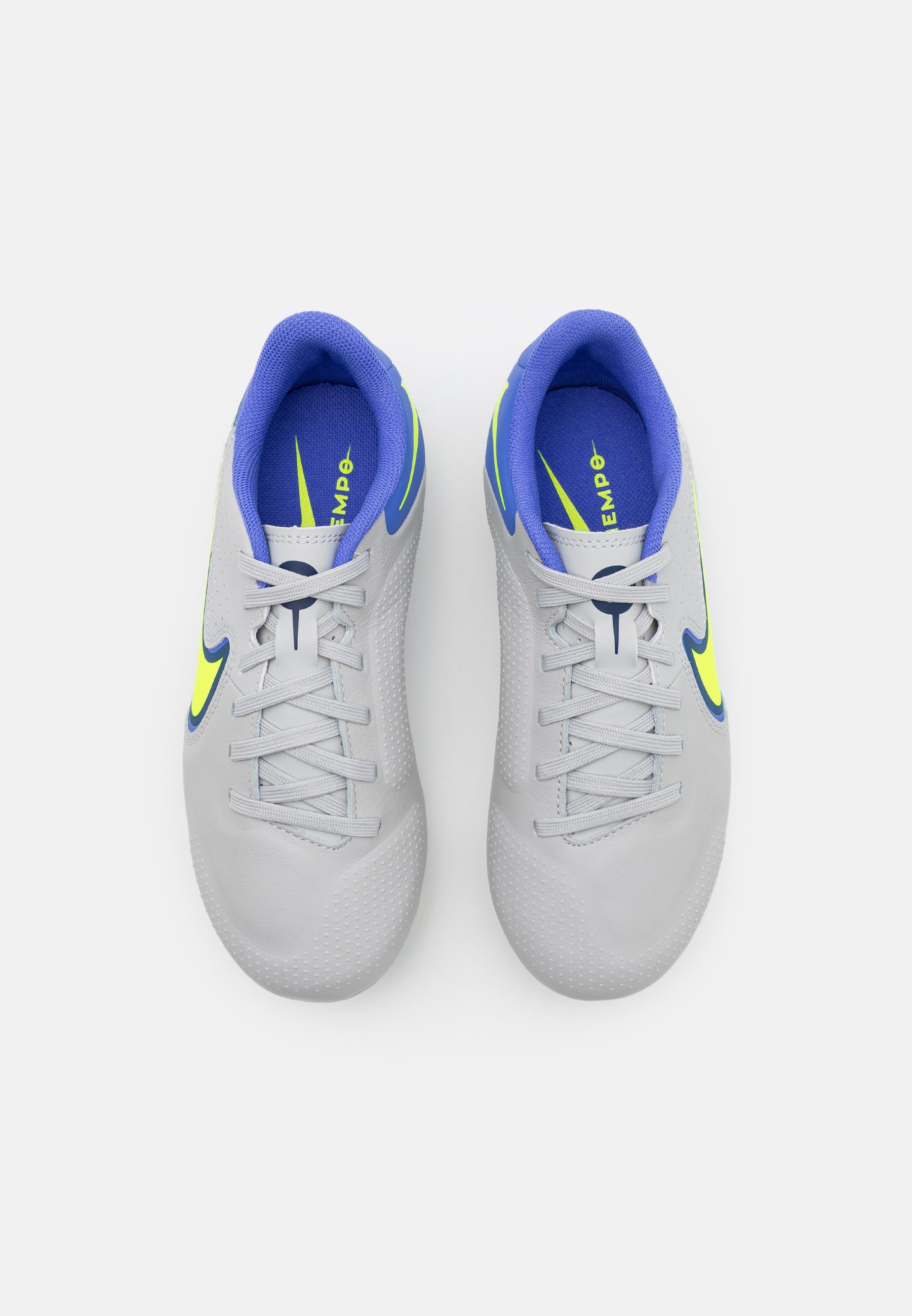 Nike Performance TIEMPO - Botas de fútbol con tacos - grey  fog/volt/sapphire/gris claro - Zalando.es
