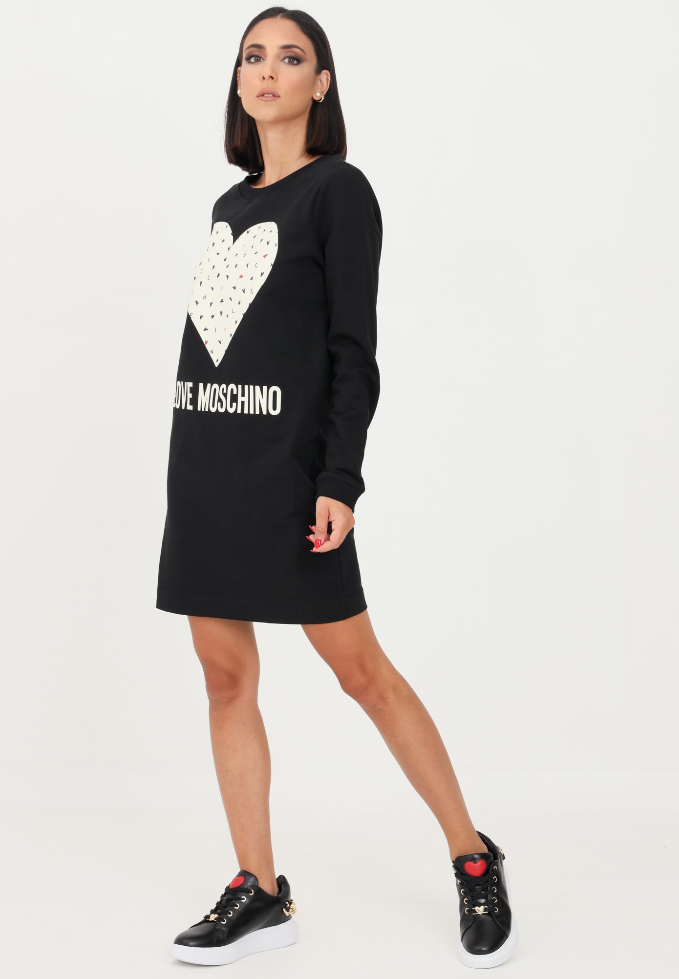 Love Moschino Vestito di maglina - black/nero - Zalando.it