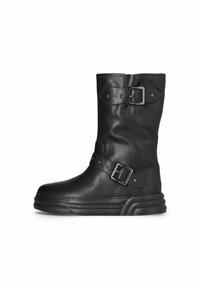 Stivali con plateau - black
