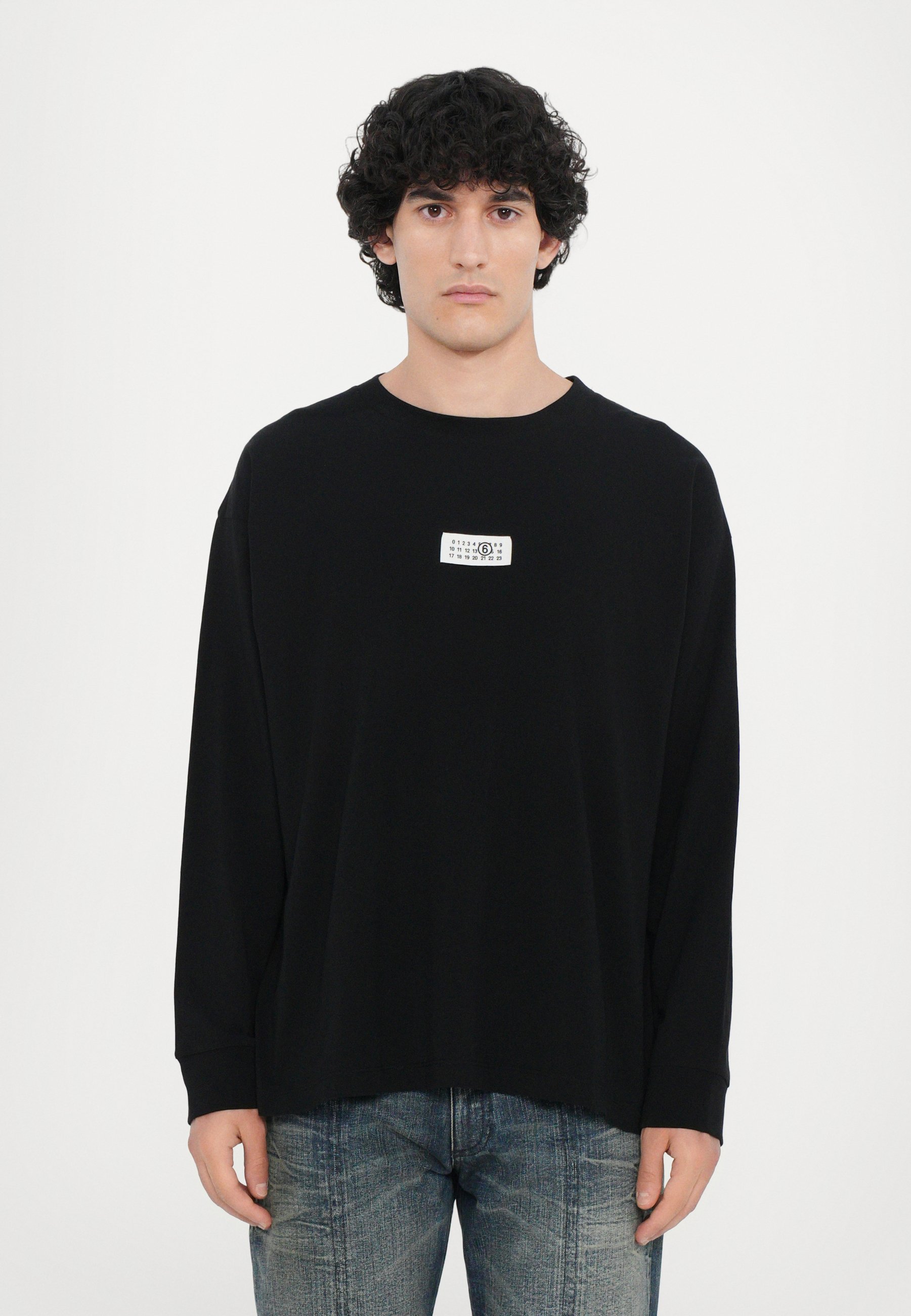 MM6 Maison Margiela Long sleeved top - black - Zalando.co.uk