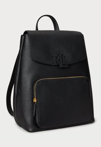 Lauren Ralph Lauren PEBBLED LEATHER MEDIUM CAMERYN BACKPACK - Vandrerygsække - black