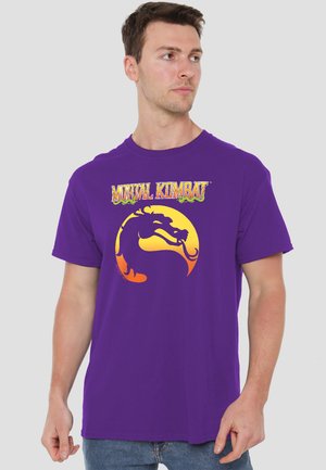 Cotton Soul, MORTAL KOMBAT KLASSIC/LOGO - Print T-shirt - purple