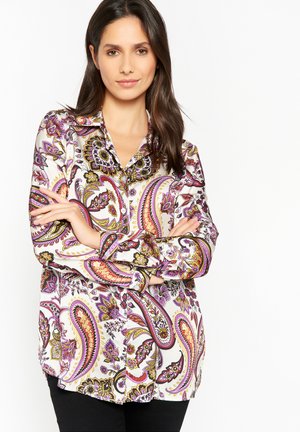 WITH PAISLEY PRINT - Button-down blouse - purple