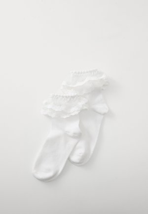 PCJOLINE LACE SOCK 2 PACK - Strømper - bright white