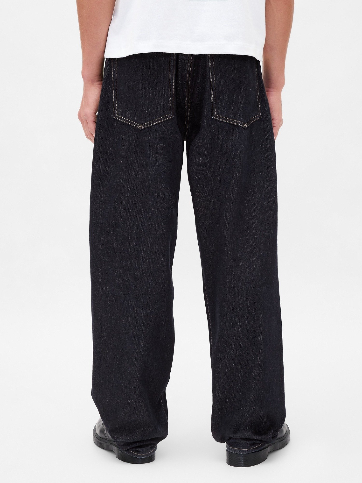 GAP SUPER BAGGY - Straight leg jeans - dark rinse/dark-blue denim