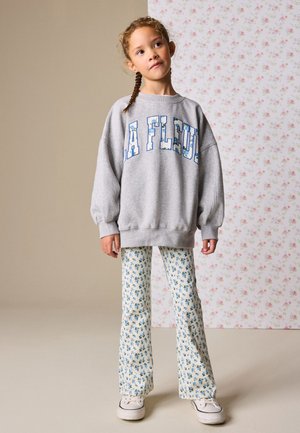 Next, REGULAR FIT - SWEATSHIRT AND FLARE LEGGINGS SET  . - Sweatshirt - grey blue floral slogan