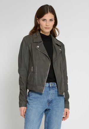 Mustang Leren jas - dark grey