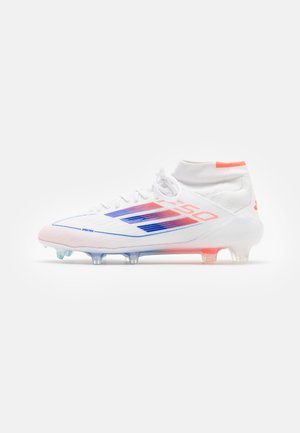 adidas Performance F50 ELITE MID-CUT FIRM GROUND - Firm-ground football boots - footwear white/lucid blue/solar red