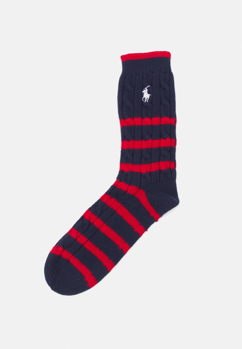 Polo Ralph Lauren CABLE STRIPE CREW - Sukat - navy