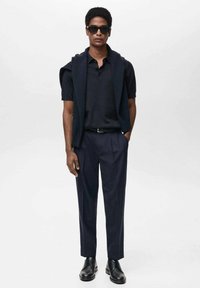 Mango Bluză polo - dark blue