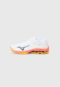 Unselected, white/fiery coral/citrus