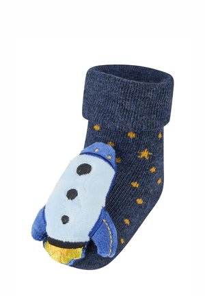 Sterntaler, BABY RASSELSOCKEN MIT UMSCHLAG, MOTIV RAKETE - Socks - blau meliert
