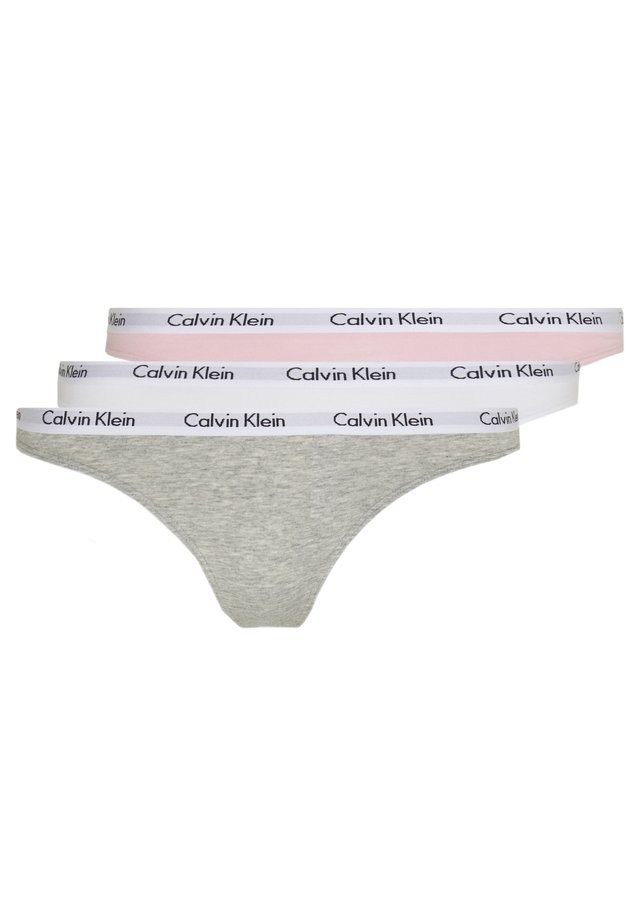 CAROUSEL THONG 3 PACK - String - bubble gum/white/grey heather