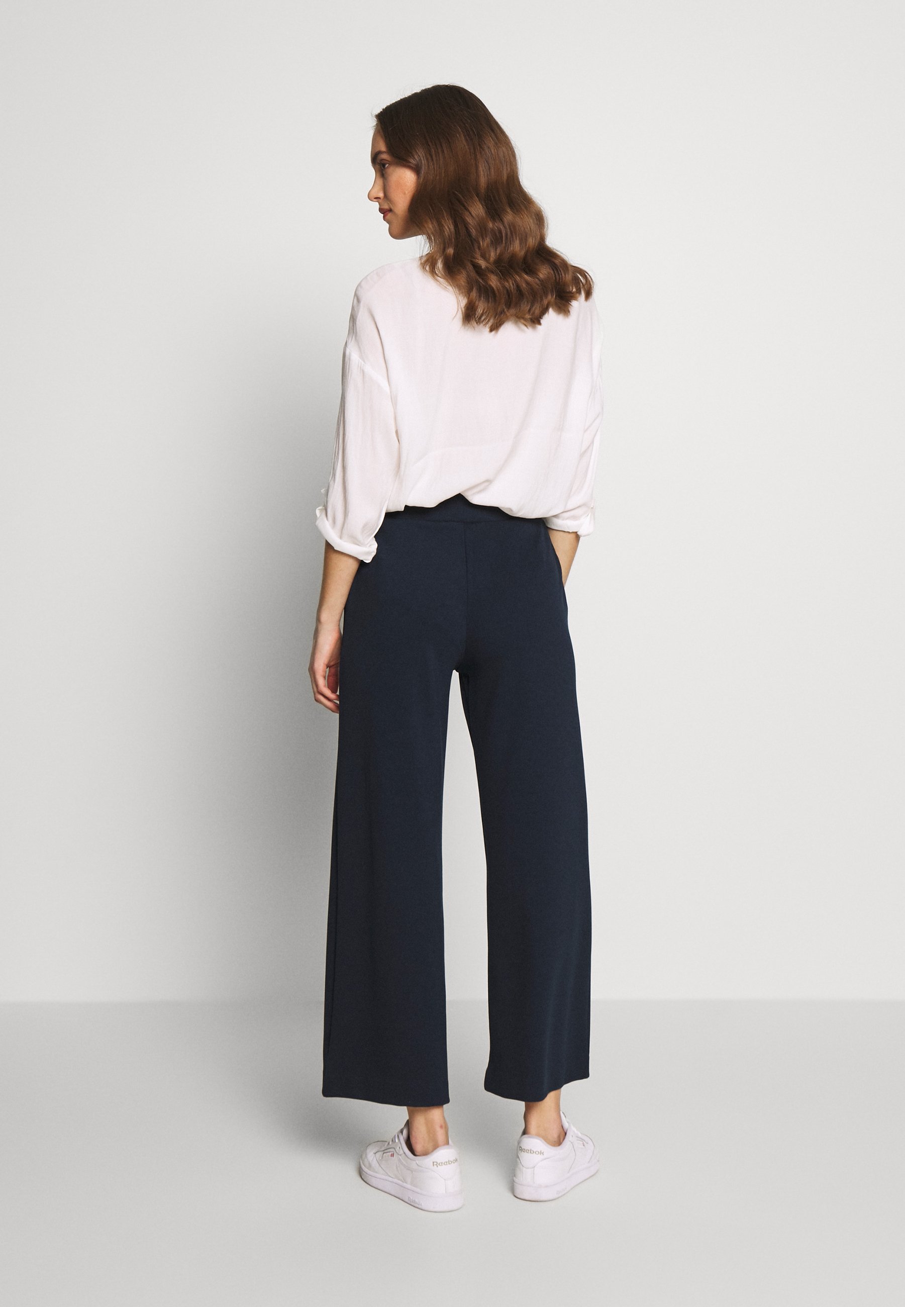 TOM TAILOR WIDE LEG PANTS - Broek - sky 