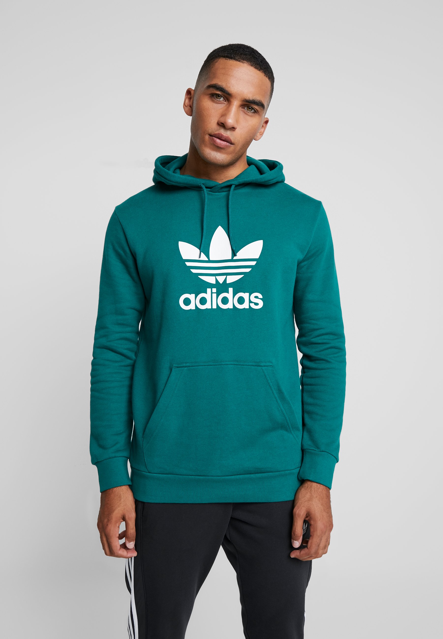 adidas trefoil green night hoodie