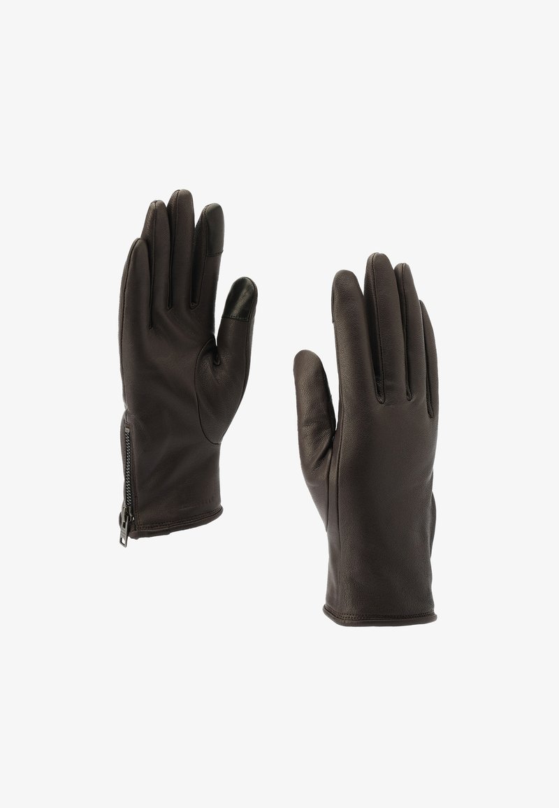 AllSaints WITH BRANDED ZIP - Gloves - brown