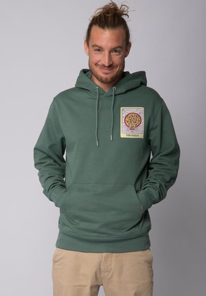 TAROT THE PIZZA - Sweat à capuche - green bay