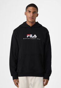 Fila APPAREL VALSERA REGULAR LOGO - Felpa con cappuccio - black