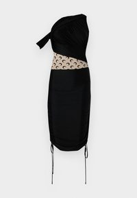 DRAPED DRESS - Fodralklänning - black