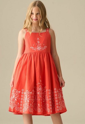 Angel & Rocket, REGULAR FIT - PIPPA RED EMBROIDERED DRESS - Hverdagskjole - red