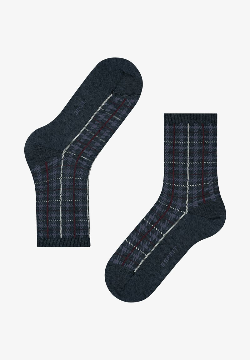 Esprit CHECK - Socken - navy mel