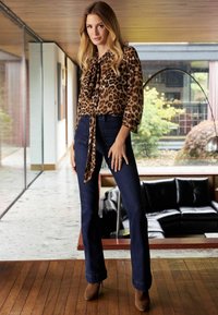 Friends Like These LONG SLEEVE ANIMAL TIE NECK - REGULAR FIT - Camicetta - brown