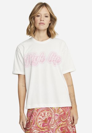 T-shirt con stampa - cream white