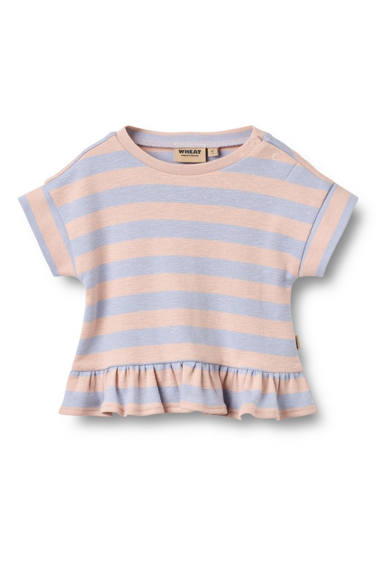 Wheat T-shirt print blauw Wheat T-shirt print blauw