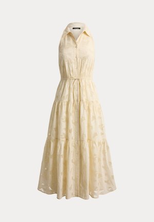 Lauren Ralph Lauren, FLORAL EYELET VOILE TIERED SHIRTDRESS - Košilové šaty - mascarpone cream