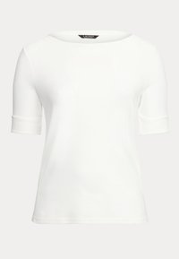 STRETCH COTTON BOATNECK TEE
 - T-shirt basic - white