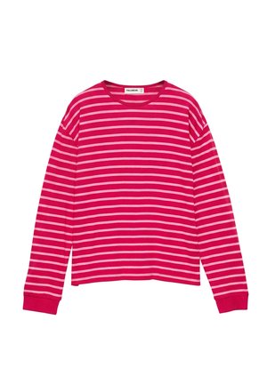 PULL&BEAR, OVERSIZE STRIPED LONG SLEEVE - T-SHIRT - T-shirt à manches longues - pink