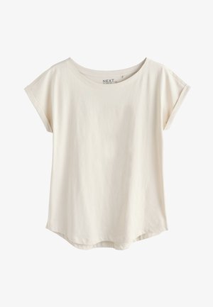 Next, ROUND NECK CAP SLEEVE T-SHIRT - REGULAR FIT - T-Shirt basic - beige