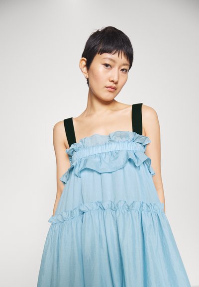 Brogger EMILY MINI DRESS WRONG - Cocktailkleid/festliches Kleid - beige/black checkerboard print