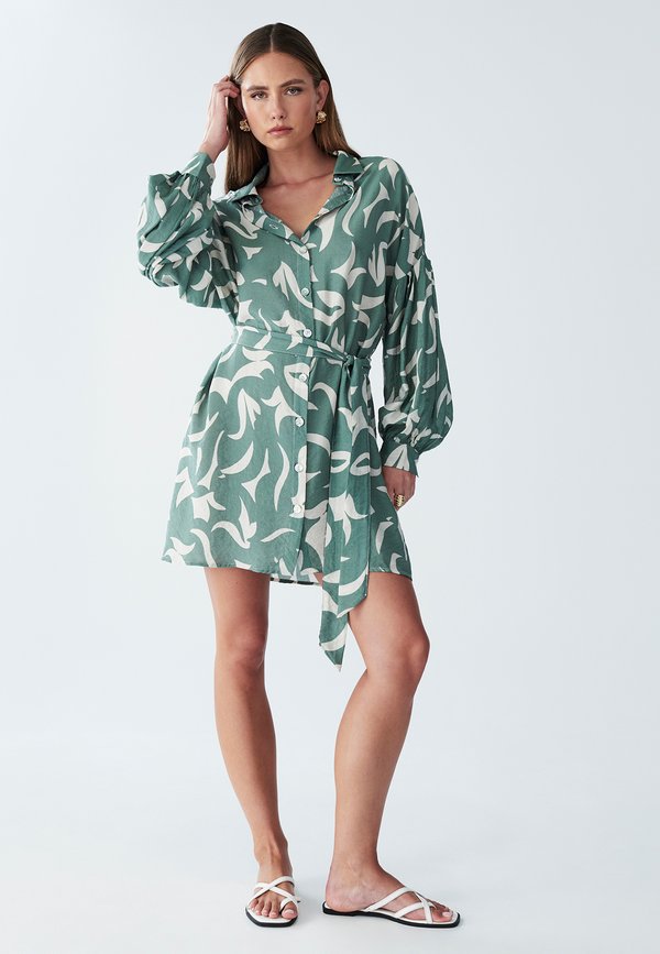BLIGH - Blusenkleid - emerald abstract