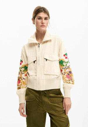 PATCH WITH FLOWERS - Ljetna jakna - white