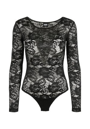 Urban Classics LADIES LACE LONGSLEEVE BODY - Palaidinė - black